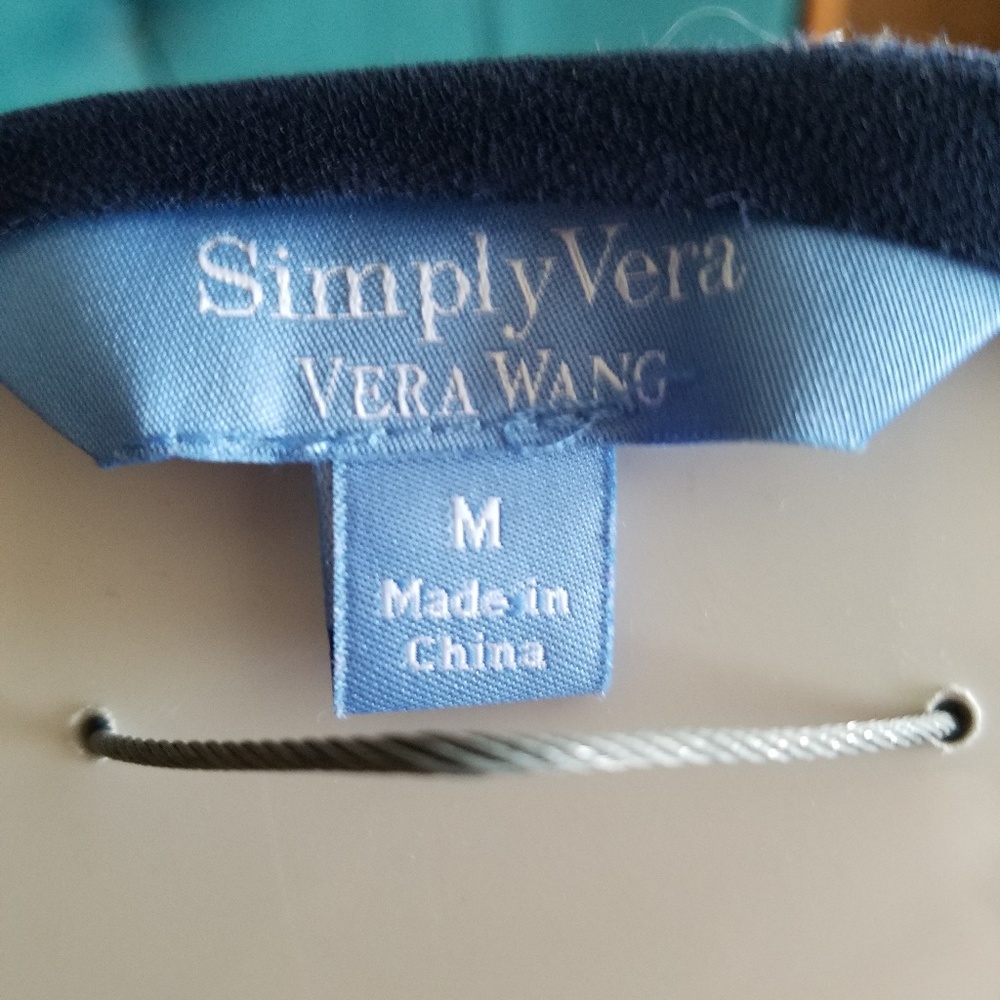 Vera Wang tunic top in dark blue and black - Picture 3 of 4